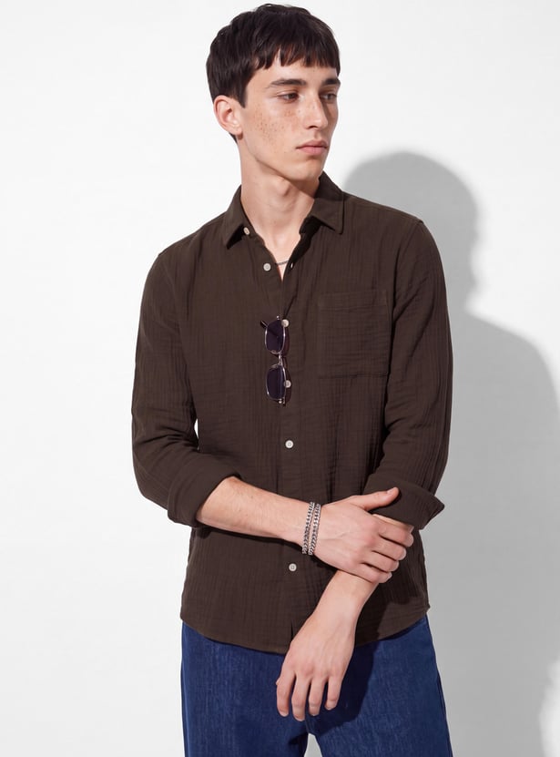 URB_N Men Textured Shirt