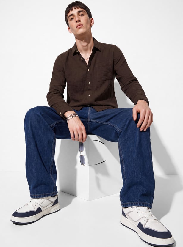 URB_N Men Textured Shirt