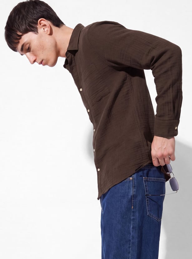 URB_N Men Textured Shirt