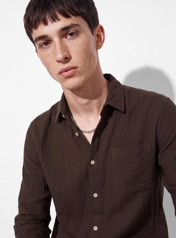 URB_N Men Textured Shirt