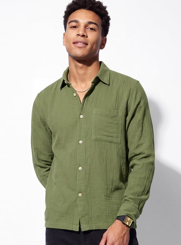 URB_N Men Textured Shirt
