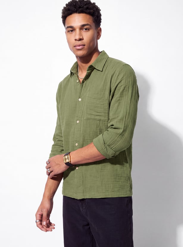 URB_N Men Textured Shirt