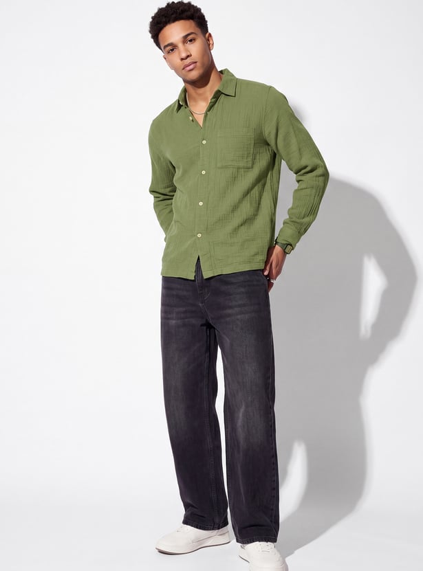 URB_N Men Textured Shirt
