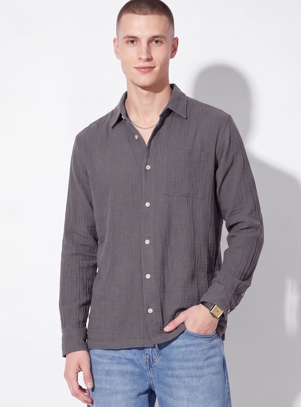 URB_N Men Textured Shirt