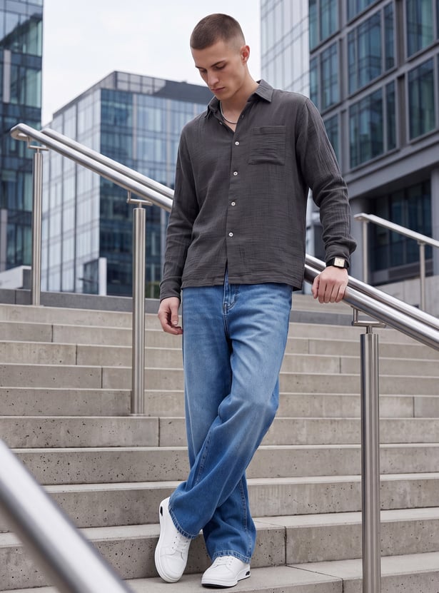 URB_N Men Textured Shirt