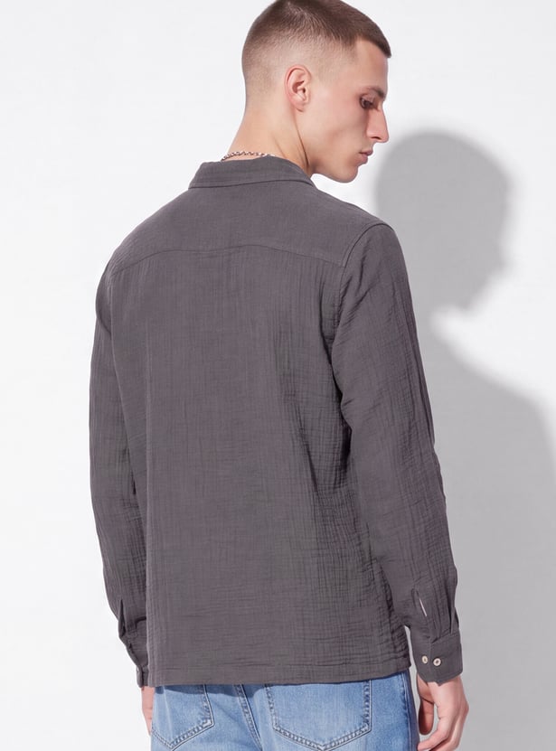 URB_N Men Textured Shirt