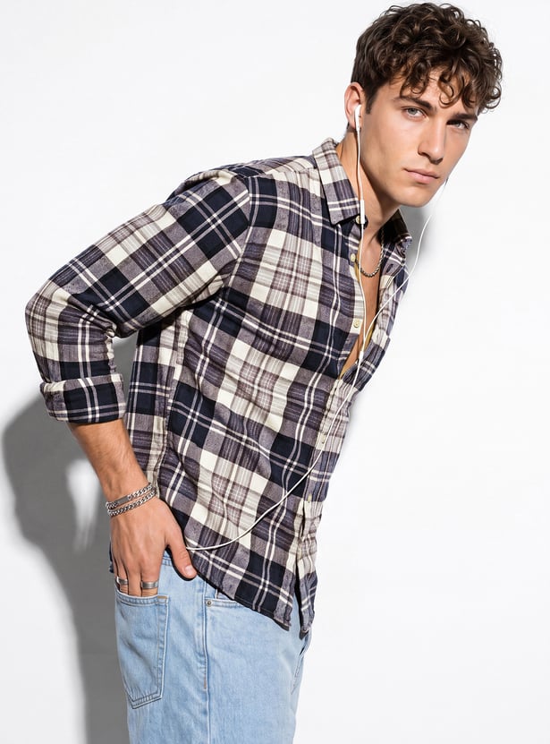 URB_N Men Checked Shirt