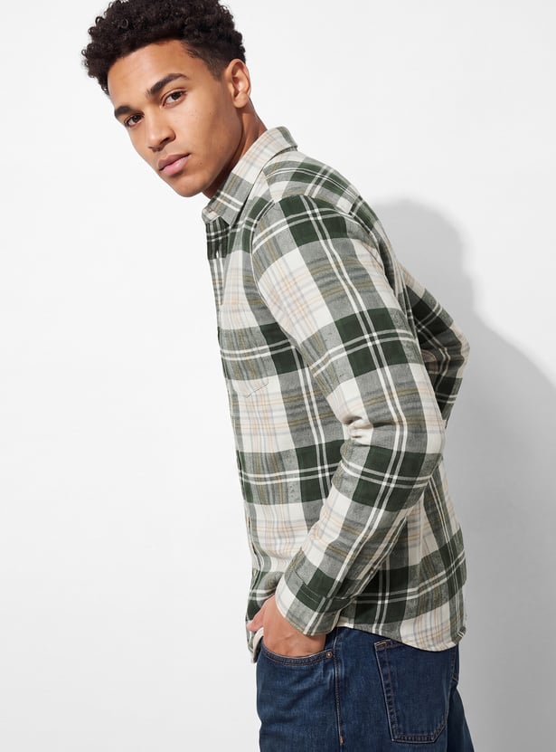 URB_N Men Checked Regular Fit Shirt