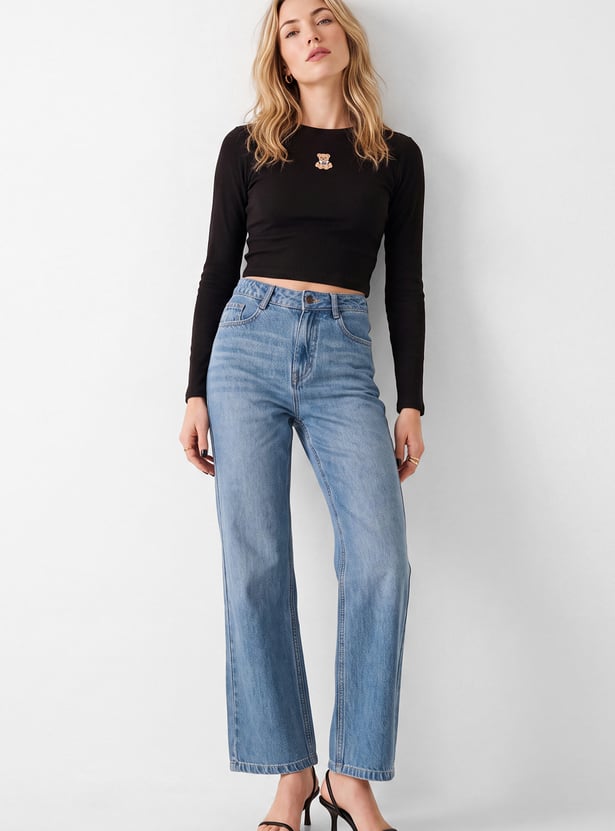 Women High-Rise Wide-Leg Jeans