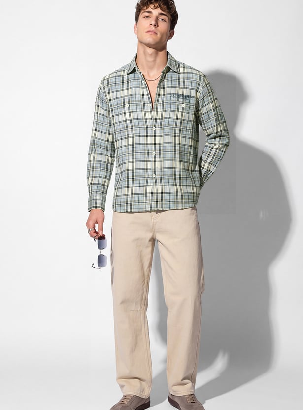 URB_N Men Checked Shirt