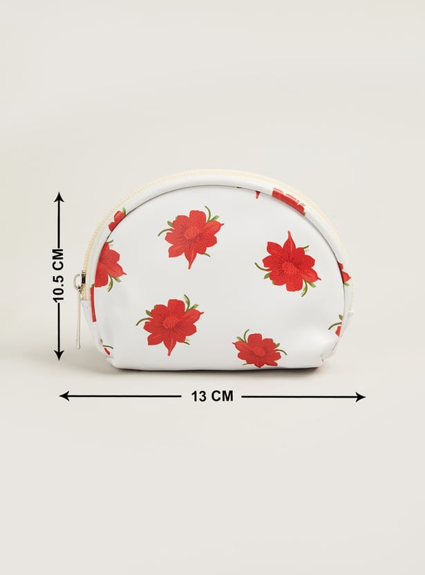 Women Floral Print Pouch Set - Pack of 3