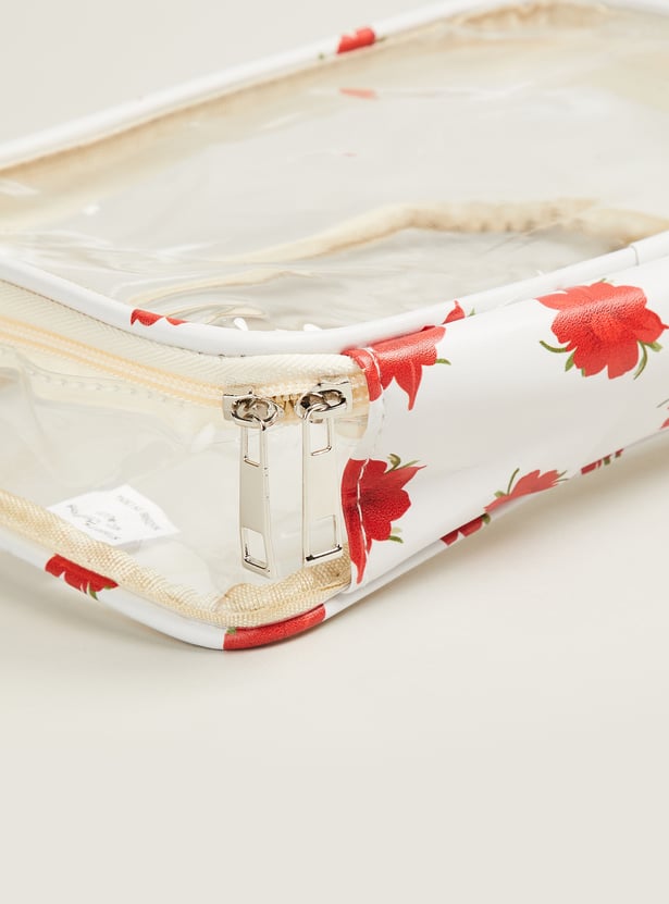 Women Floral Print Pouch Set - Pack of 3