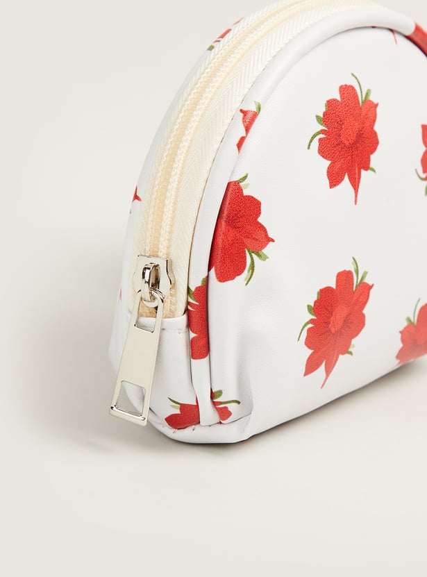 Women Floral Print Pouch Set - Pack of 3