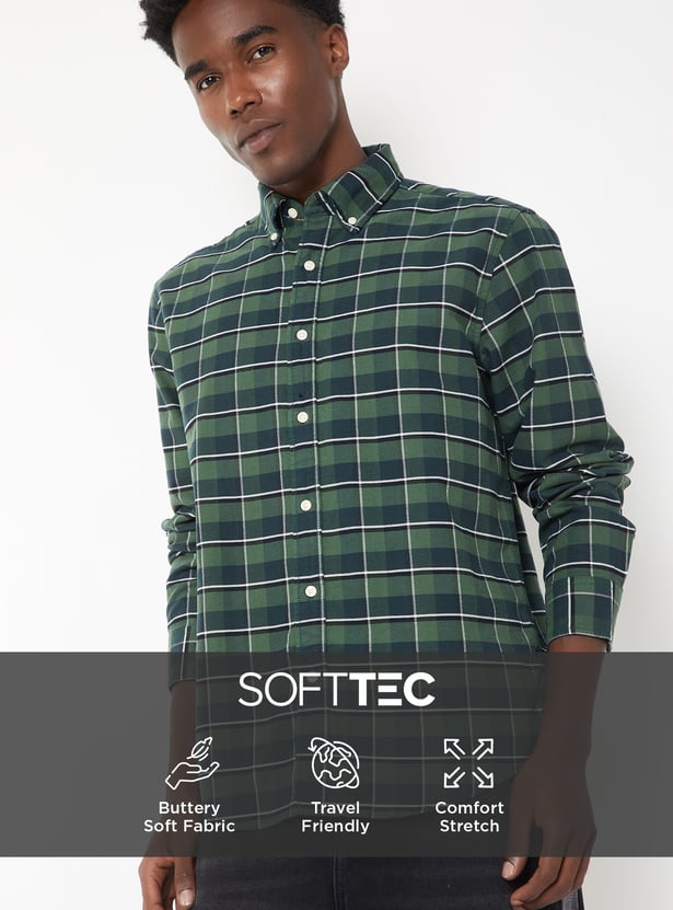 Men Checked Regular Fit Shirt