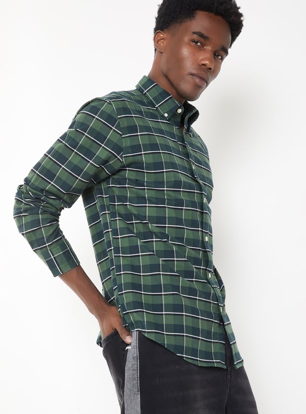 Men Checked Regular Fit Shirt
