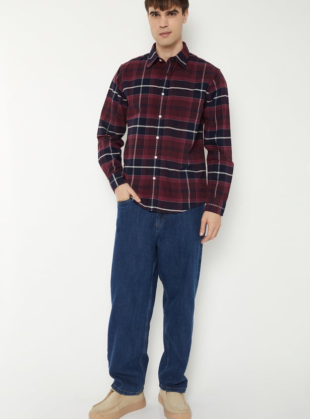 Men Checked Regular Fit Shirt