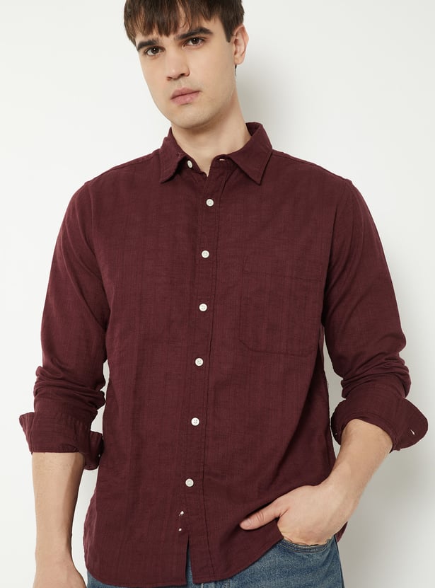 Men Solid Regular Fit Shirt