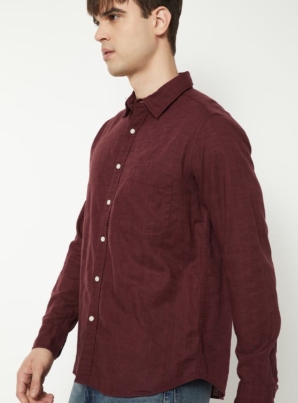 Men Solid Regular Fit Shirt