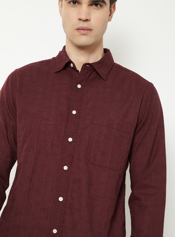 Men Solid Regular Fit Shirt