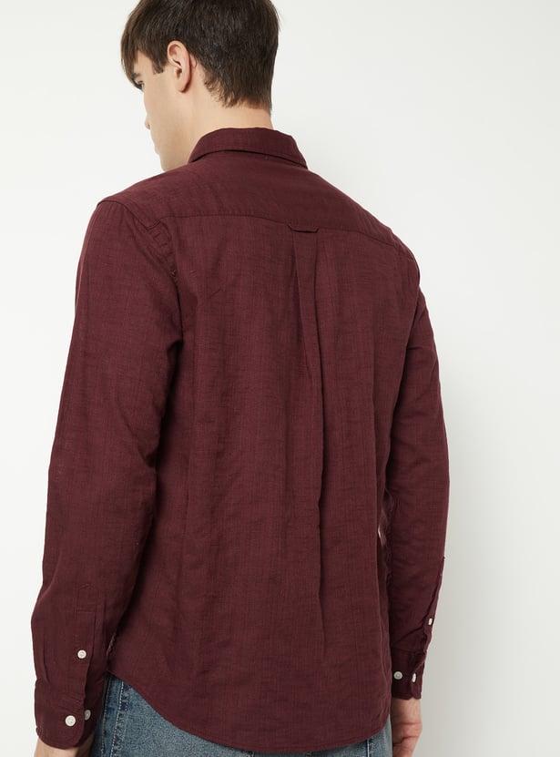 Men Solid Regular Fit Shirt