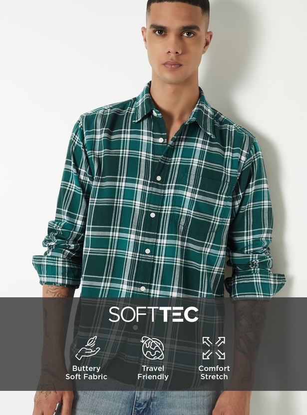 Men Checked Regular Fit Shirt