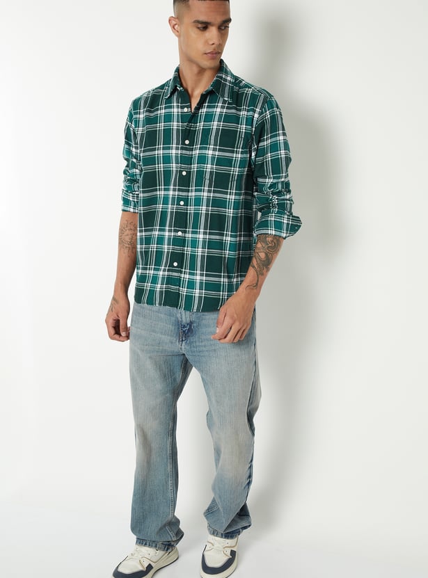 Men Checked Regular Fit Shirt