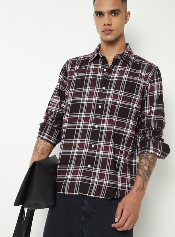 Men Checked Regular Fit Shirt