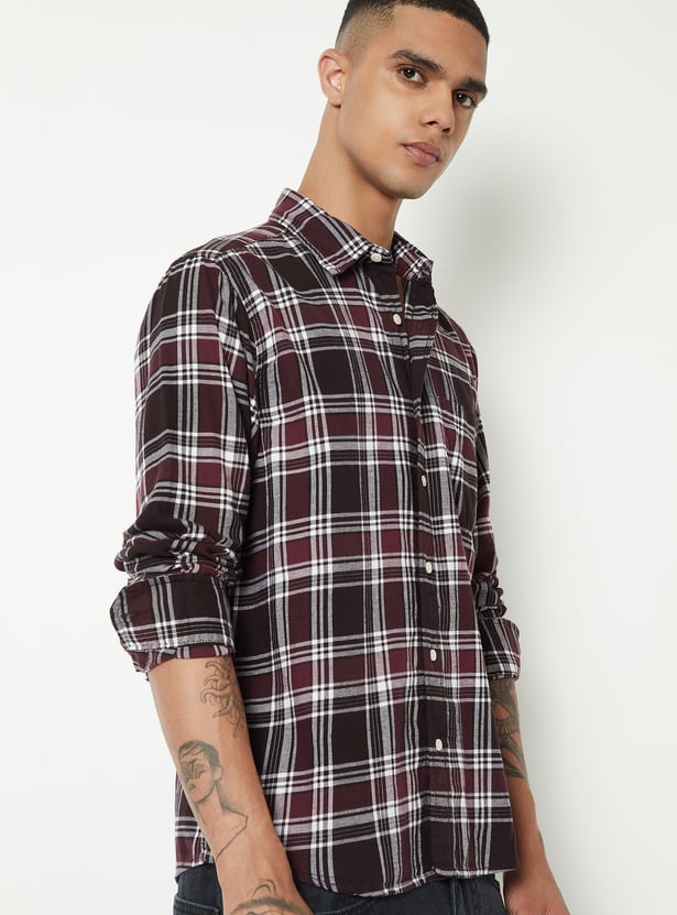Men Checked Regular Fit Shirt