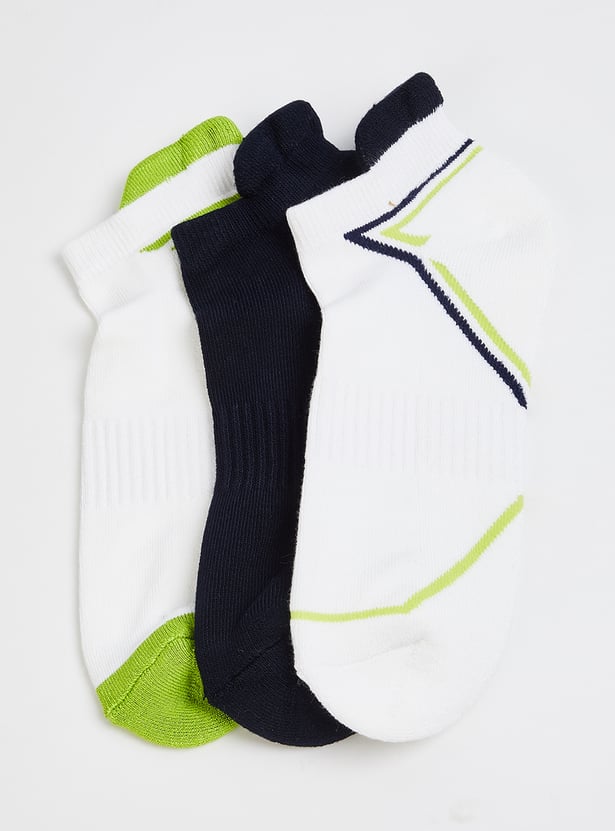 Men Printed Ankle Length Socks - Pack of 3