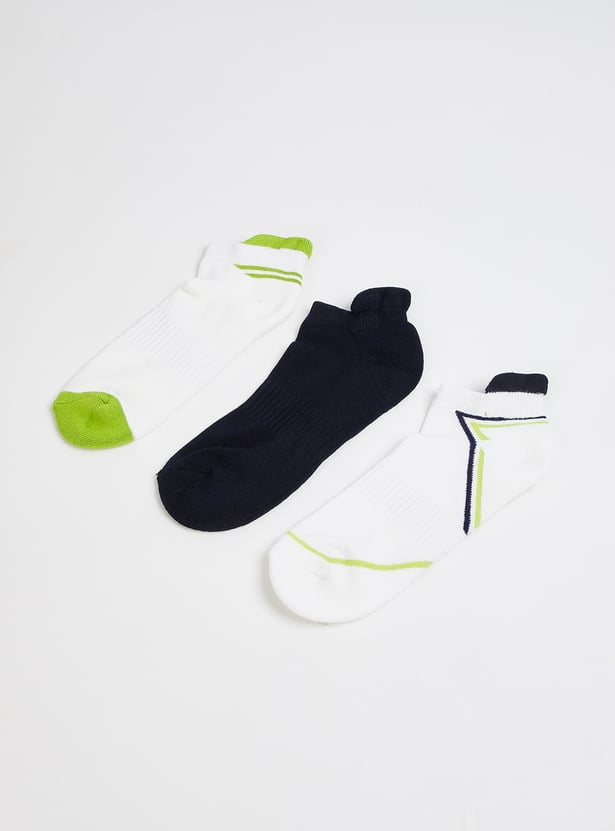 Men Printed Ankle Length Socks - Pack of 3