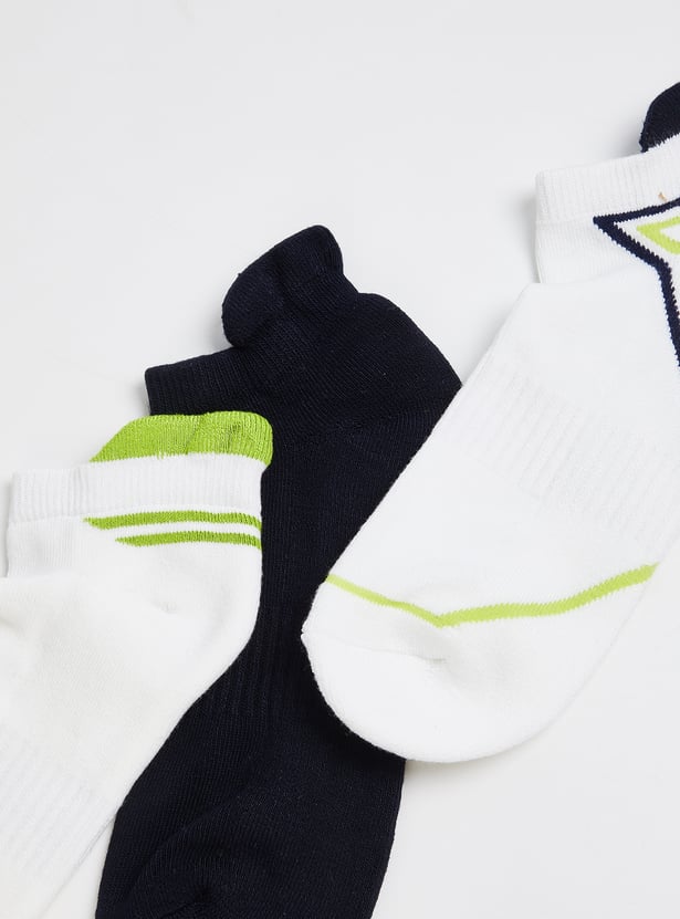 Men Printed Ankle Length Socks - Pack of 3