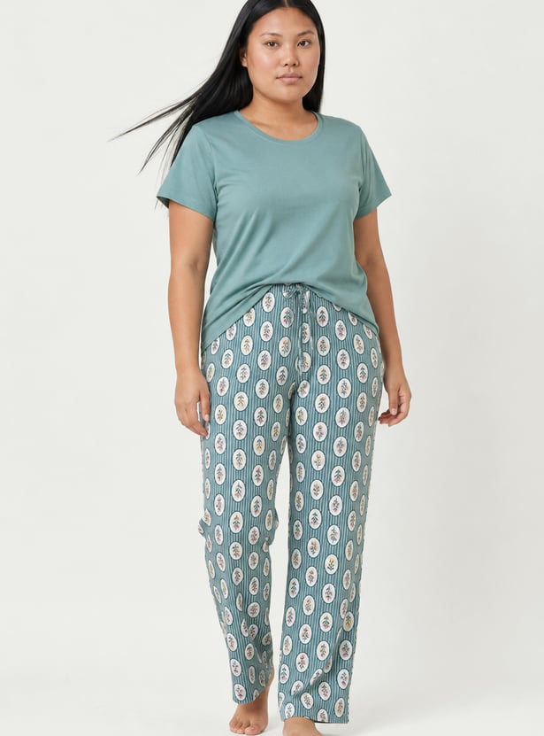 Women Floral Print PJ Set