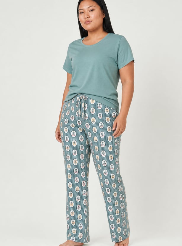 Women Floral Print PJ Set