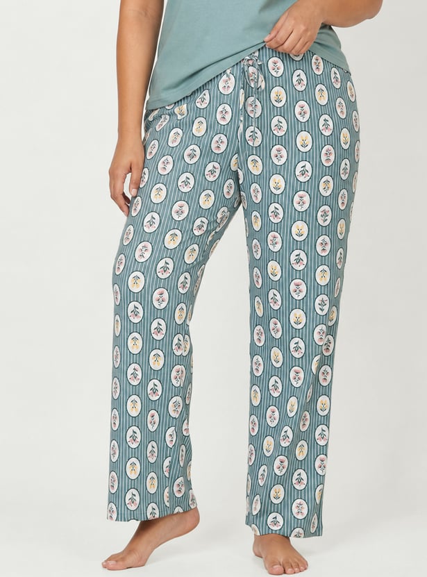 Women Floral Print PJ Set