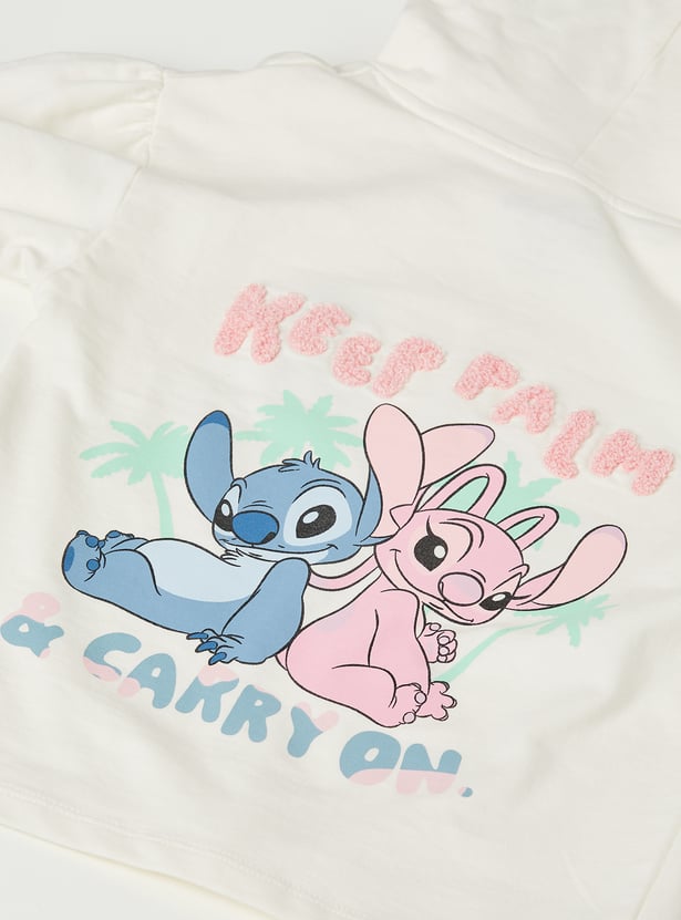 Girls Stitch & Angel Trousers Set