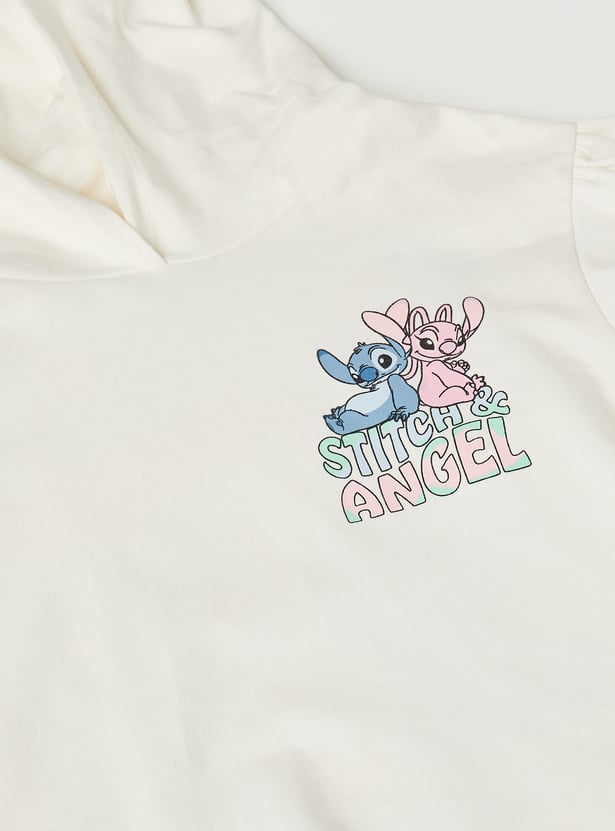 Girls Stitch & Angel Trousers Set