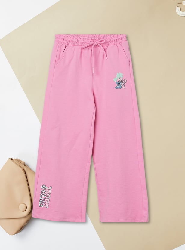 Girls Stitch & Angel Trousers Set