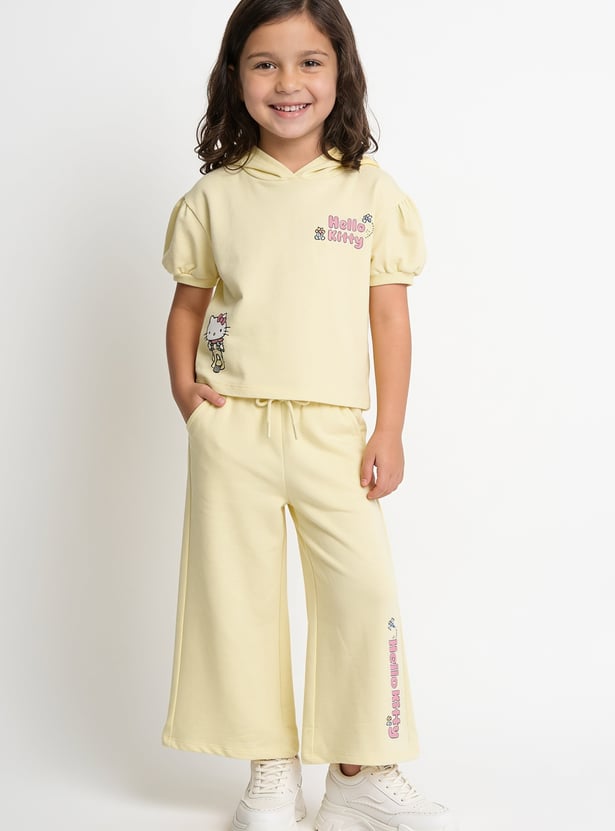 Girls Hello Kitty Printed Trousers Set