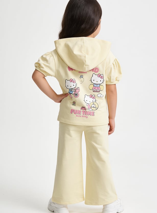 Girls Hello Kitty Printed Trousers Set