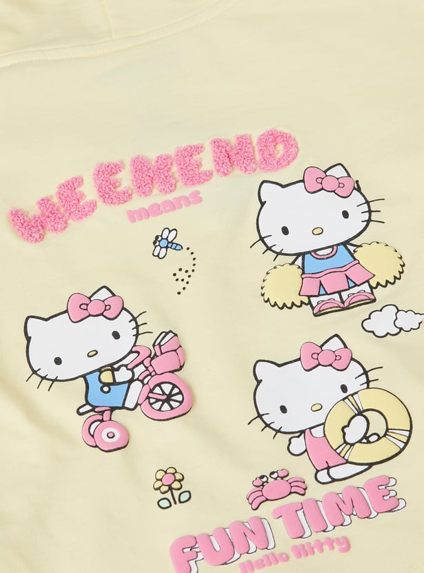 Girls Hello Kitty Printed Trousers Set