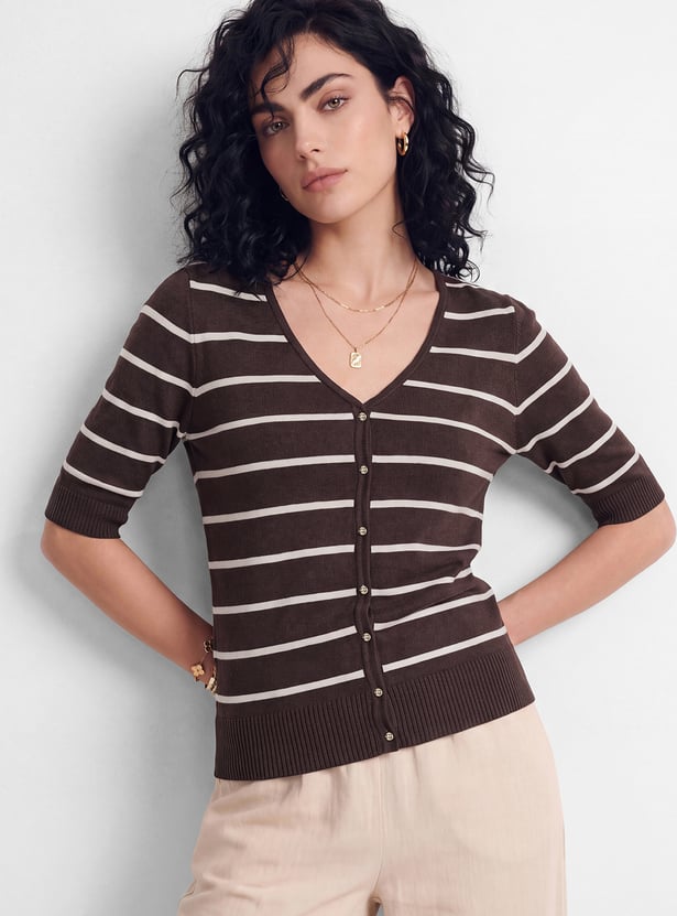 Women Striped knit Top
