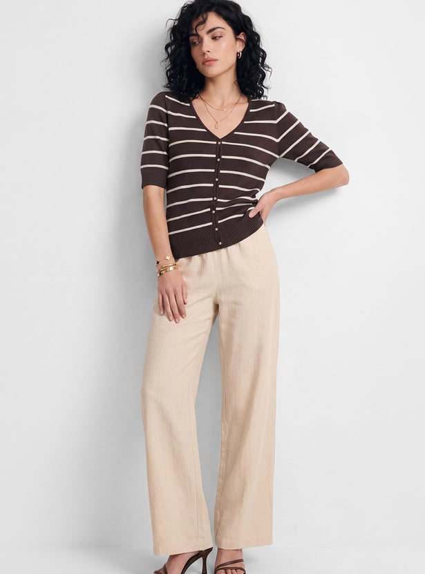Women Striped knit Top