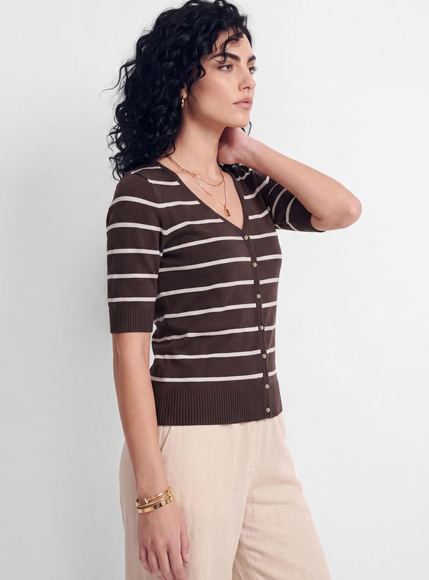 Women Striped knit Top
