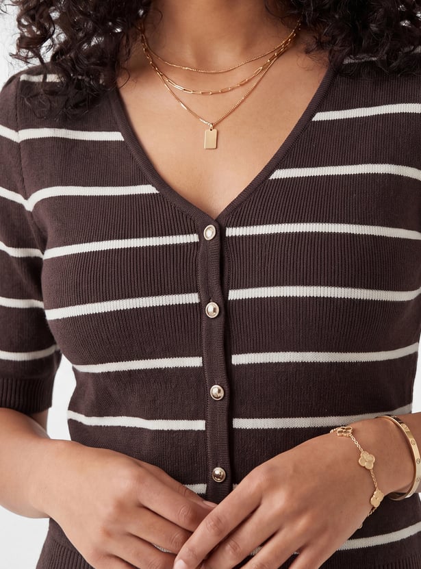 Women Striped knit Top