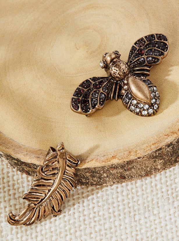 Women Assorted Brooch - Pack of 2