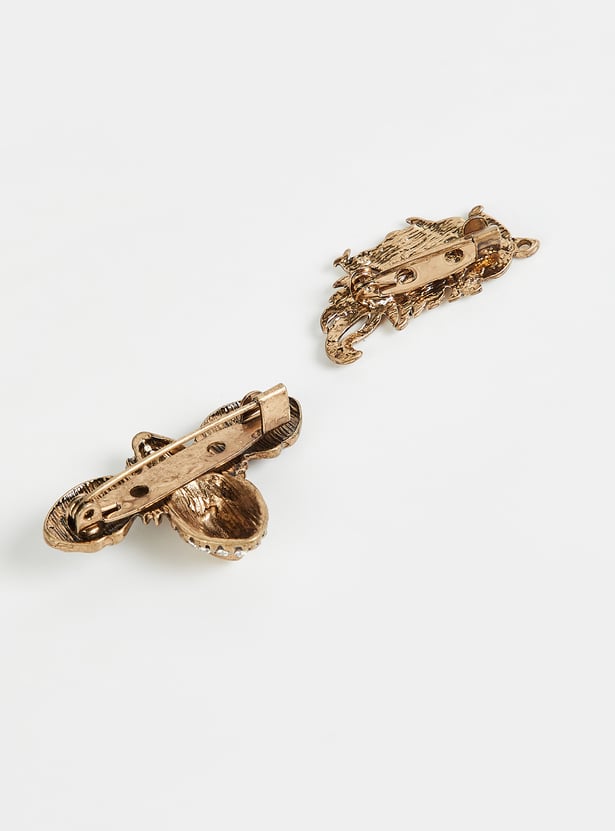 Women Assorted Brooch - Pack of 2