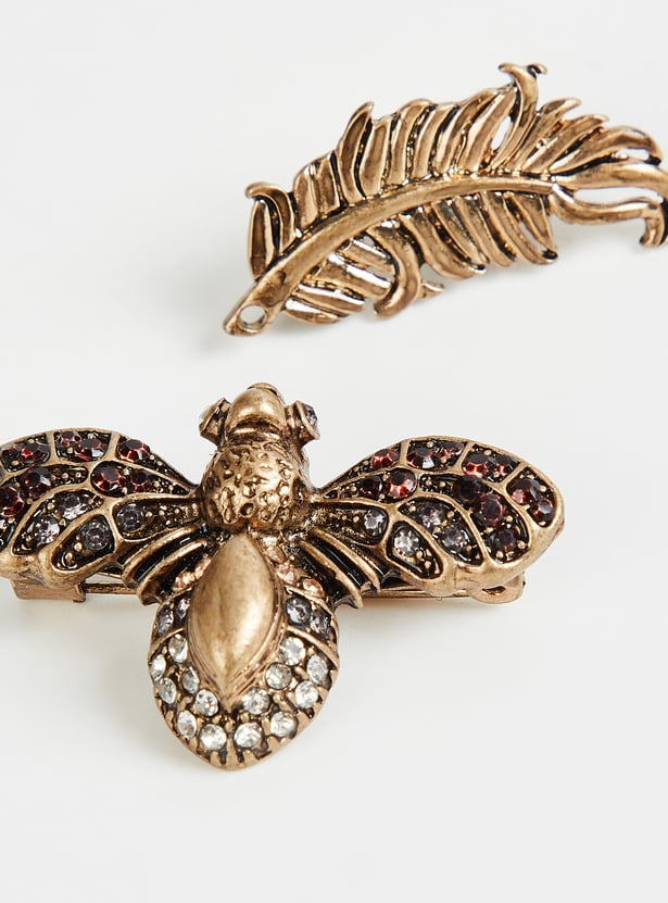 Women Assorted Brooch - Pack of 2