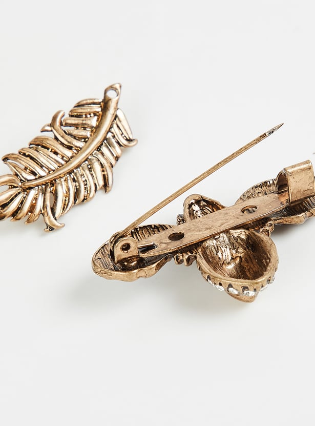 Women Assorted Brooch - Pack of 2