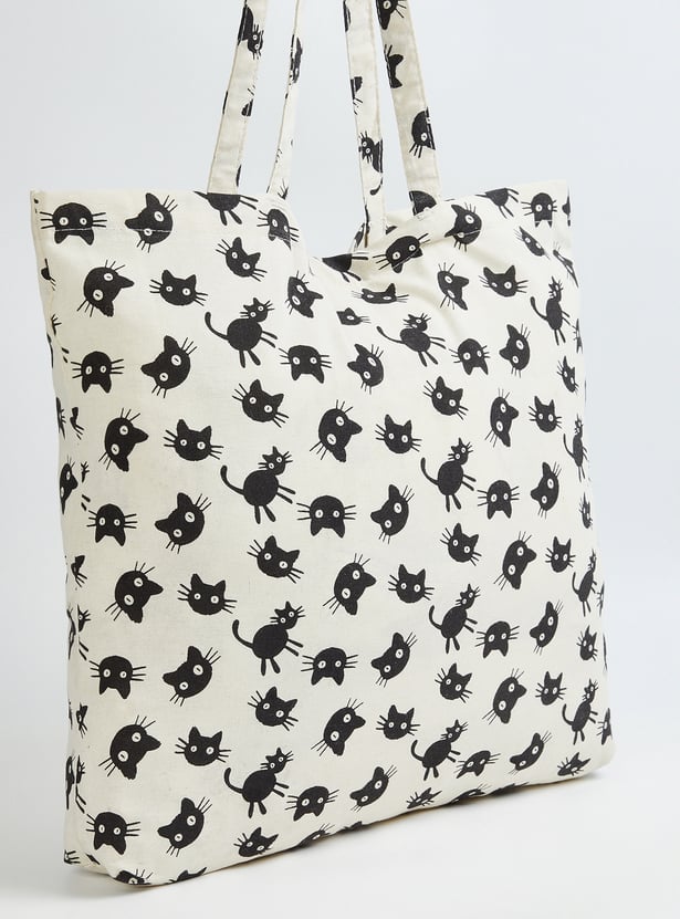 Women Cat Print Tote Bag
