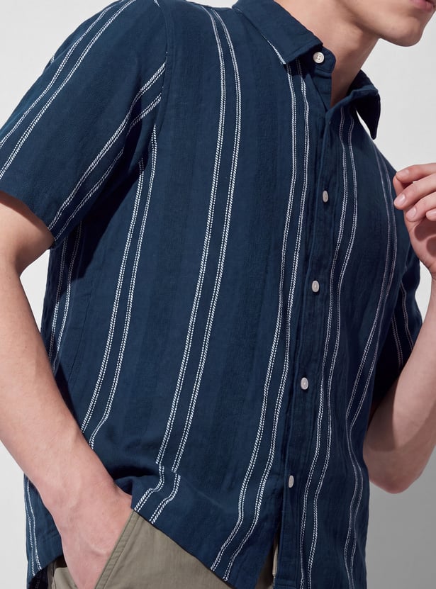 URB_N Men Striped Shirt
